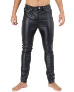 BOCKLE Lederhose "Bockle® F-Skinny STRETCH Kunstlederhose Herren Lederhose Lederjeans Skinny Jeans"