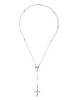Emanuele Bicocchi Perlenkette mit Kreuzanhänger - Weiß