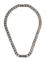 Gucci Emaillierte Halskette mit Logo - Silber