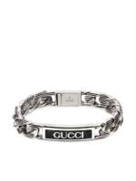 Gucci Kettenarmband mit Logo-Schild - Silber