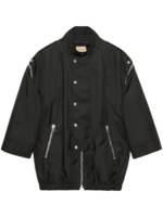 Gucci Wandelbare Jacke mit Logo-Print - Schwarz