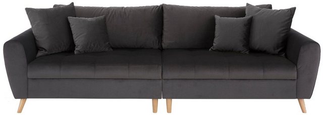 Home affaire Big-Sofa "Penelope", feine Steppung, lose Kissen, skandinavisches Design