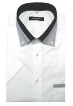 Huber Hemden Kurzarmhemd "HU-0151" Button-down-Kragen, Kontraststoff, Kurzarm, Regular Fit - gerader Schnitt, Made in EU