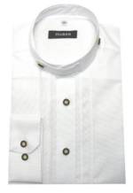Huber Hemden Trachtenhemd "HU-0705" Stehkragen mit geknöpfter Lasche, Plissee, Krempelarm, Regular Fit - gerader Schnitt, Made in EU!