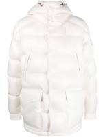 Moncler Gefütterter Mantel mit Druckknöpfen - Weiß