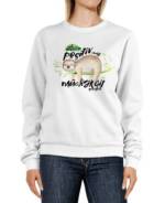 MoonWorks Sweatshirt "Sweatshirt Damen Faultier Ich wurde positiv auf Müdigkeit getestet Rundhals-Pullover Pulli Sweater Moonworks®"