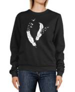 Neverless Sweatshirt "Sweatshirt Damen Print Feder Vögel Rundhals-Pullover Pulli Sweater Neverless®"