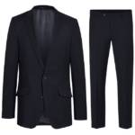 Paul Malone Anzug "Herren Anzug modern Businessanzug regular fit" (Set, 2-tlg., Sakko mit Hose) 100% Schurwolle blau HA18