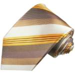 Paul Malone Krawatte "Designer Seidenkrawatte Herren Schlips modern gestreift 100% Seide" Schmal (6cm), gold braun 637