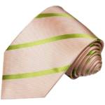 Paul Malone Krawatte "Designer Seidenkrawatte Herren Schlips modern gestreift 100% Seide" Schmal (6cm), rosa grün 635