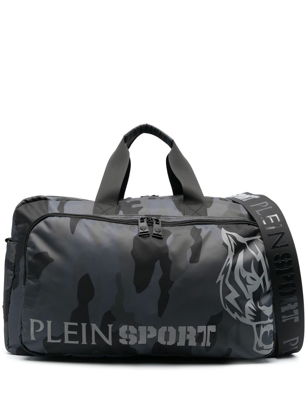 Plein Sport logo-print weekend bag - Grün