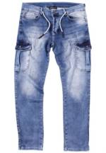 Reslad Stretch-Jeans "Reslad Cargohose Jeans Herren Cargo Hose - Sweatho" Cargo-Hose Stretch Sweatjeans Slim Fit