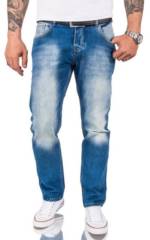 Rock Creek Straight-Jeans "Herren Jeans Stonewashed Hellblau RC-3119"