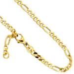 Schmuck Krone Fußkette "Fußkettchen Fußkette Figarokette aus 333 Gold Gelbgold 23-25cm Fußschmuck"