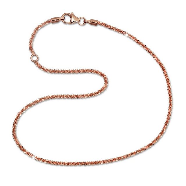 SilberDream Fußkette mit Anhänger "SDF0306E SilberDream Fußkette 333er rosegold für" (Fußkette), Damen Fußkette gedreht aus 925 Sterling Silber, vergoldet (Roségold 333), Farbe: rose