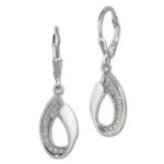 SilberDream Paar Ohrhänger "SDO4373W SilberDream Damen Ohrhänger Ohrringe 925" (Ohrhänger), Damen Ohrhänger Loop aus 925 Sterling Silber, glanz, matt, Farbe: silber, weiß