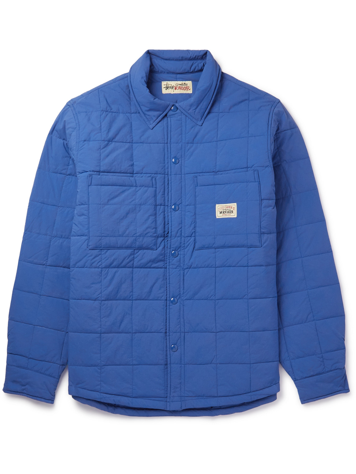 Stussy - Quilted Recycled-Shell Overshirt - Men - Blue - M