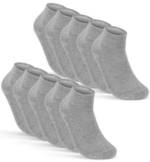 sockenkauf24 Sneakersocken "10 Paar SPORT Sneaker Socken Herren & Damen" (Grau, 35-38) Sportsocken Frotteesohle Baumwolle - 16200