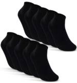 sockenkauf24 Sneakersocken "10 Paar SPORT Sneaker Socken Herren & Damen" (Schwarz, 35-38) Sportsocken Frotteesohle Baumwolle - 16200