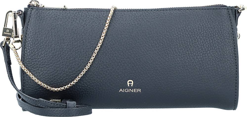 AIGNER, Ivy Clutch Tasche Leder 25 Cm in blau, Clutches & Abendtaschen für Damen