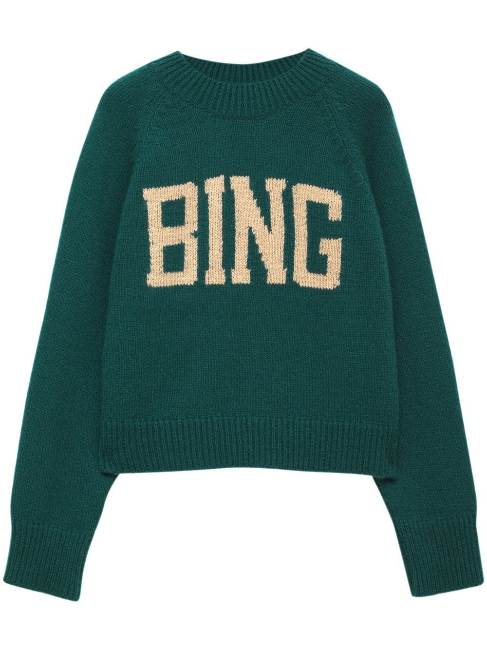 ANINE BING Pullover mit Logo-Print - Grün