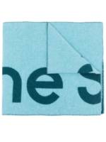 Acne Studios Schal mit Logo-Stickerei - Blau