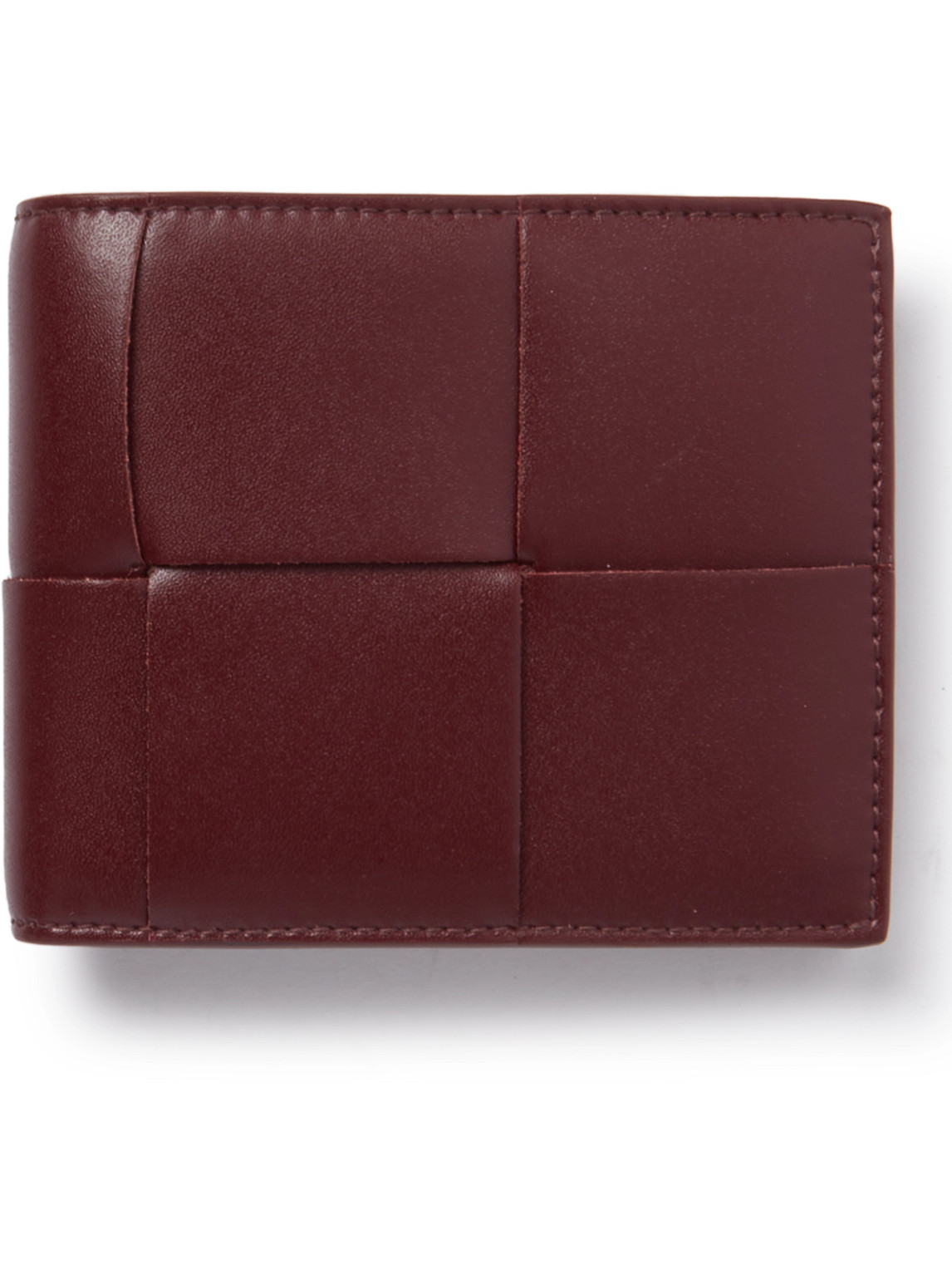 Bottega Veneta - Cassette Intrecciato Leather Billfold Wallet - Men - Burgundy