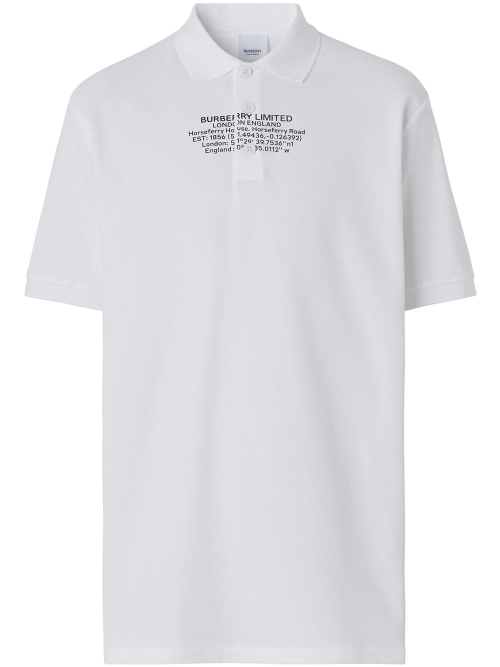 Burberry Poloshirt mit "Horseferry"-Print - Weiß