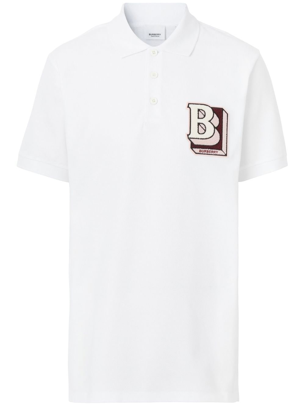 Burberry Poloshirt mit Logo-Patch - Weiß
