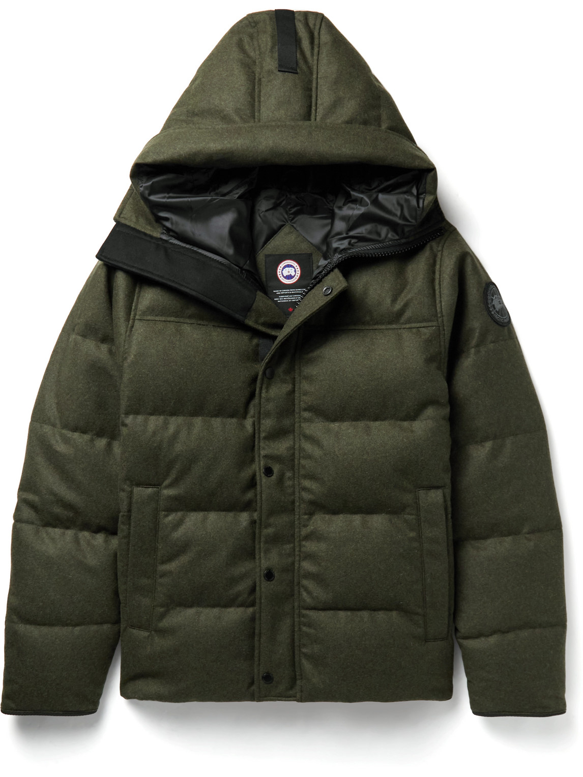 Canada Goose - Macmillian Logo-Appliquéd Quilted Recycled Wool-Blend Hooded Down Parka - Men - Green - M