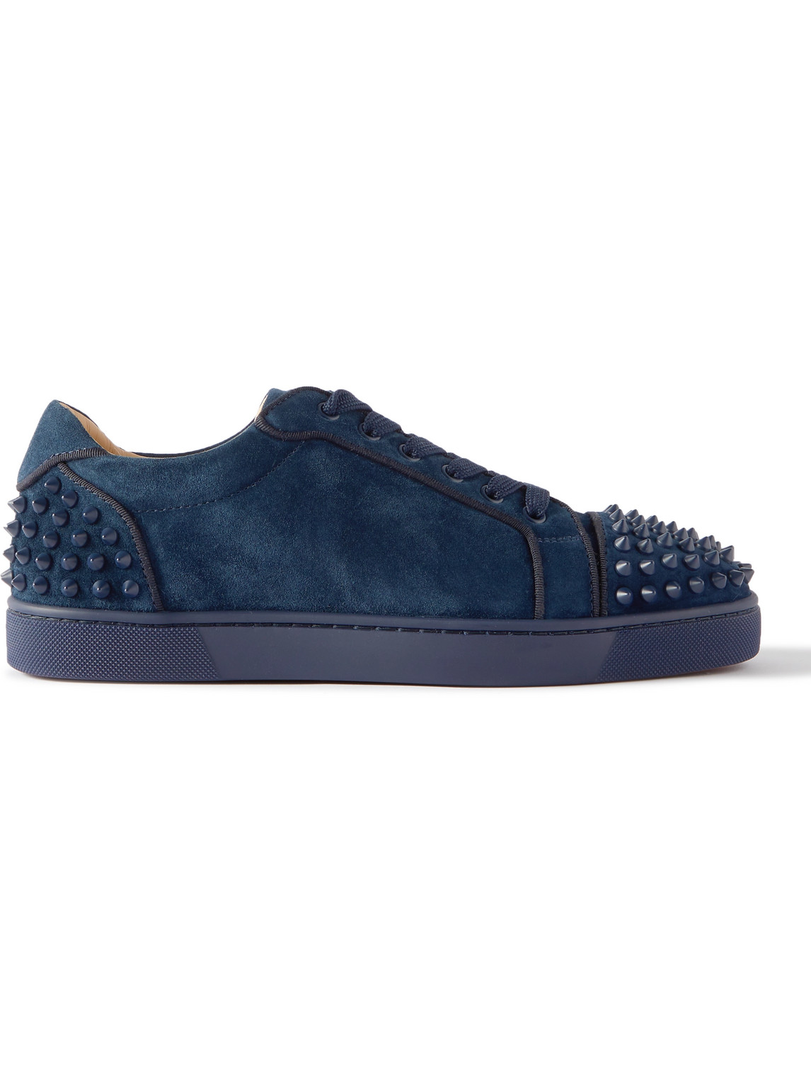 Christian Louboutin - Seavaste 2 Orlato Studded Suede Sneakers - Men - Blue - EU 40