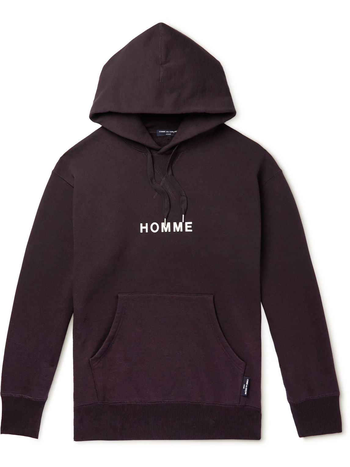 Comme des Garçons HOMME - Logo-Print Cotton-Jersey Hoodie - Men - Black - S