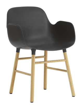 Form Sessel / Stuhlbeine aus Eiche - Normann Copenhagen - Schwarz