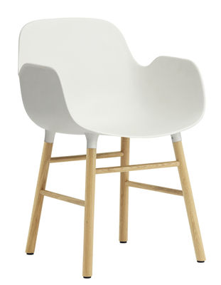 Form Sessel / Stuhlbeine aus Eiche - Normann Copenhagen - Weiß
