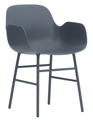 Form Sessel / Stuhlbeine aus Metall - Normann Copenhagen - Blau