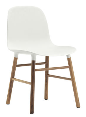 Form Stuhl / Stuhlbeine aus Nussbaum - Normann Copenhagen - Weiß
