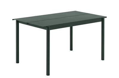 Linear rechteckiger Tisch / Stahl - 140 x 75 cm - Muuto - Grün