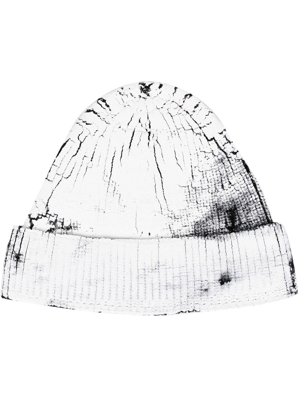 VETEMENTS Bemalte Mütze mit Risseffekt - Weiß