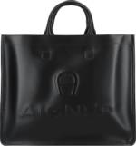 AIGNER, Jolene Shopper Tasche Leder 40 Cm in schwarz, Shopper für Damen