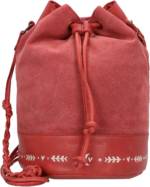 Cowboysbag, Beuteltasche Leder 22 Cm in rot, Schultertaschen für Damen