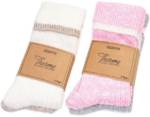 BRUBAKER Thermosocken "Damen Socken - Sehr weich, gemütlich, flauschig und atmungsaktiv" (Premium Stiefelsocken für Frauen, 4-Paar, Thermosocken für Winter - Rosa Beige Grau) Thermo Socken Wollsocken Strümpfe