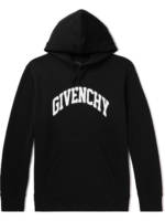 Givenchy - Logo-Print Cotton-Jersey Hoodie - Men - Black - XS