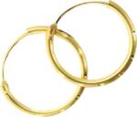 GoldDream Paar Creolen "GoldDream Damen Creolen Ohrring 13mm" (Creolen), Damen Creolen Ohrring aus 333 Gelbgold - 8 Karat, Farbe: goldfarben