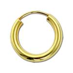 GoldDream Paar Creolen "GoldDream Damen Creolen Ohrring 15mm" (Creolen), Damen Creolen Ohrring aus 333 Gelbgold - 8 Karat, Farbe: goldfarben