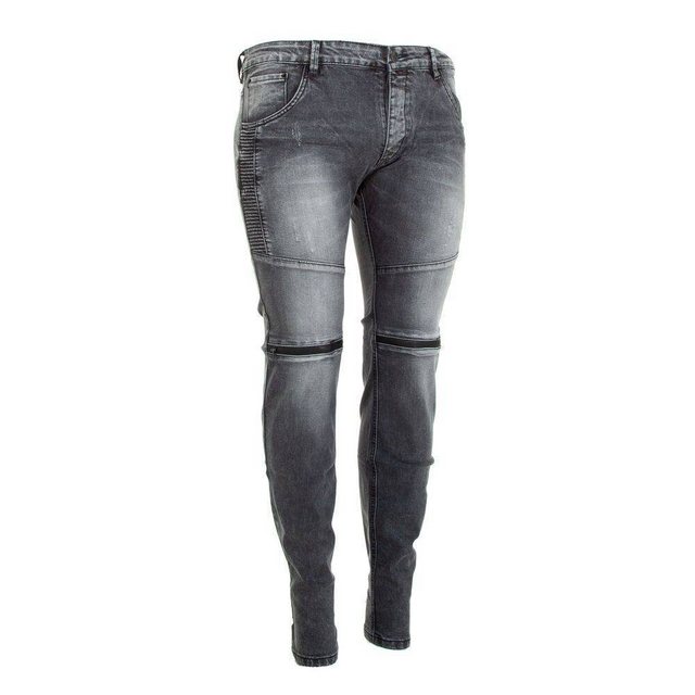 Ital-Design Stretch-Jeans "Herren Freizeit" Jeans in Grau