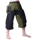 KUNST UND MAGIE Yogahose "Kurze Hose Dreiviertelhose - Herren Goa Hippie Freizeithose Sommerhose"