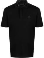Moncler Poloshirt mit Logo-Kragen - Schwarz