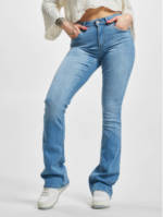 Only Frauen Bootcut Onlblush Life Mid Flared Bootcut Jeans Light in blau