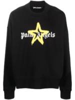 Palm Angels Sweatshirt mit Stern-Print - Schwarz