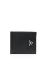 Prada Portemonnaie aus strukturiertem Leder - Schwarz